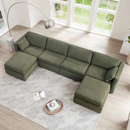 Mia Oversized Modular Sectional Fabric Sofa