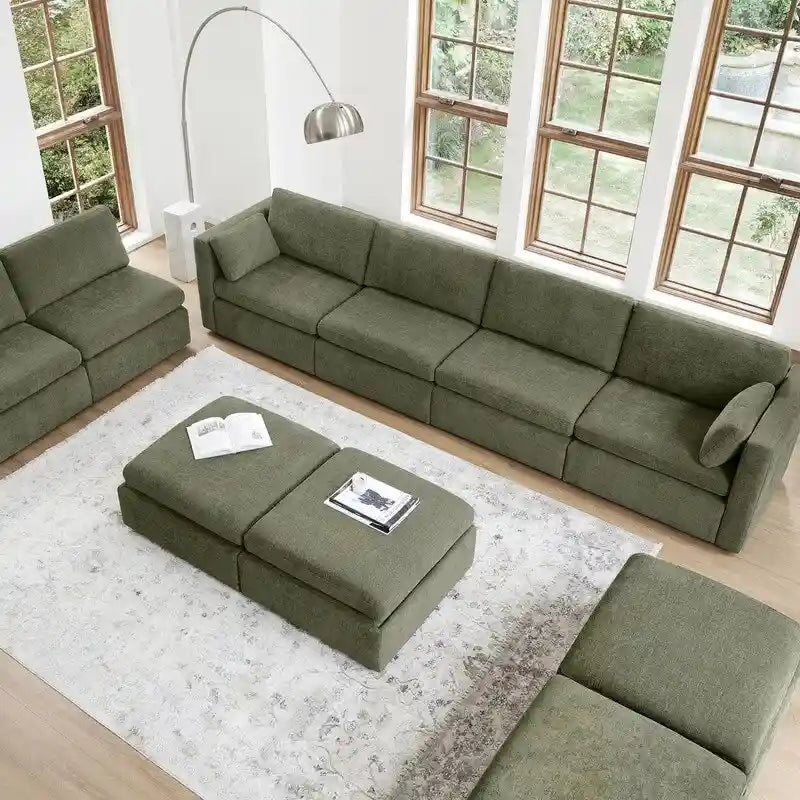 Mia Oversized Modular Sectional Fabric Sofa