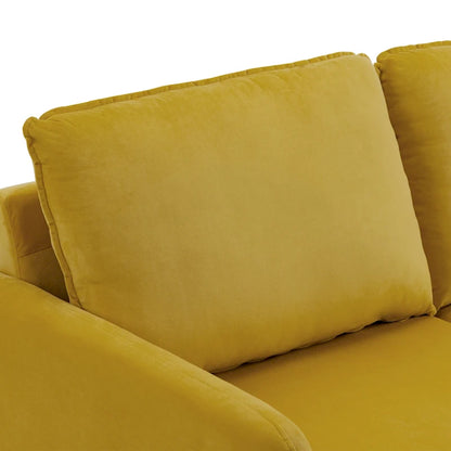 Modern Loveseat Velvet Wood Legs Sofa