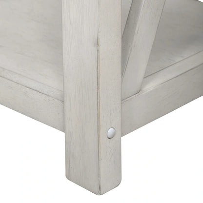 Laurel Bluff Antique White End Table