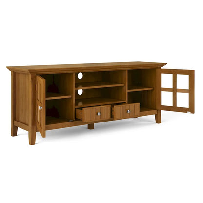 WYNDENHALL Normandy SOLID WOOD 60 inch Wide Transitional TV Media Stand For TVs up to 65 inches - 60 x 16.5 x 24