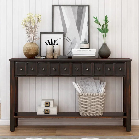 Rustic Entryway Console Table