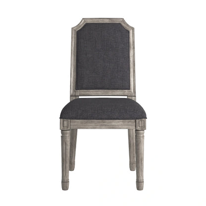 Deana Arched Linen and Wood Dining Chairs (Set of 2) by iNSPIRE Q Artisan