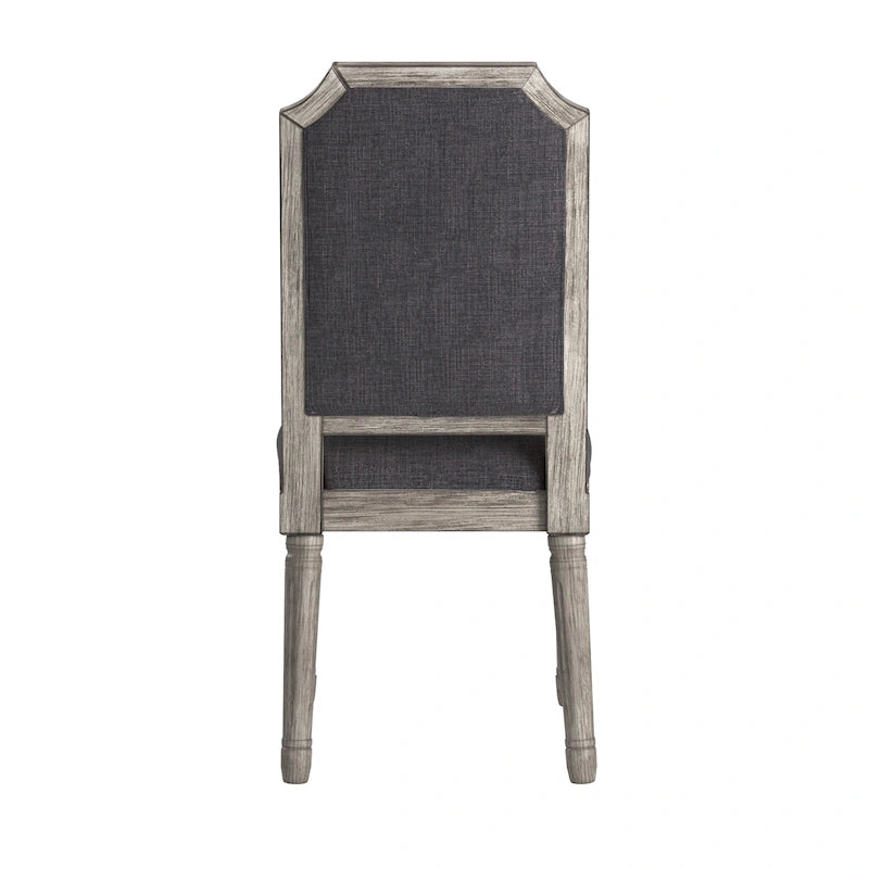 Deana Arched Linen and Wood Dining Chairs (Set of 2) by iNSPIRE Q Artisan