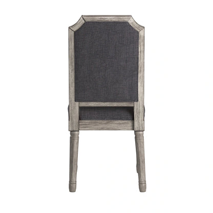 Deana Arched Linen and Wood Dining Chairs (Set of 2) by iNSPIRE Q Artisan