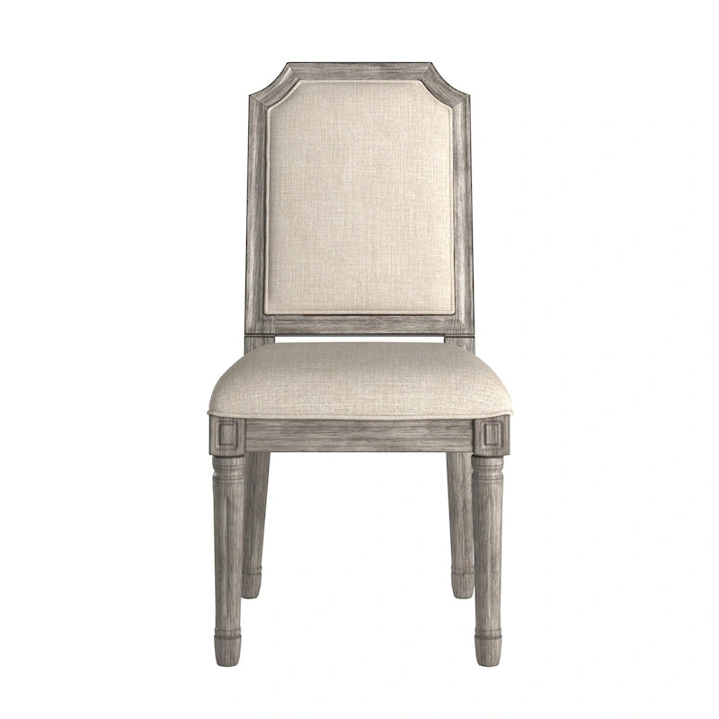 Deana Arched Linen and Wood Dining Chairs (Set of 2) by iNSPIRE Q Artisan