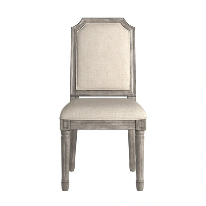 Deana Arched Linen and Wood Dining Chairs (Set of 2) by iNSPIRE Q Artisan