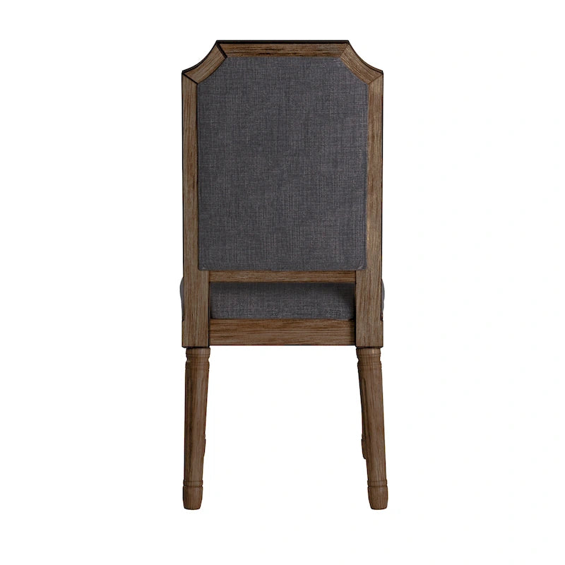Deana Arched Linen and Wood Dining Chairs (Set of 2) by iNSPIRE Q Artisan