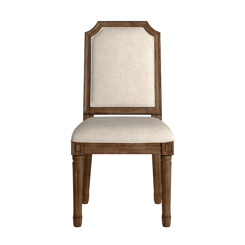 Deana Arched Linen and Wood Dining Chairs (Set of 2) by iNSPIRE Q Artisan