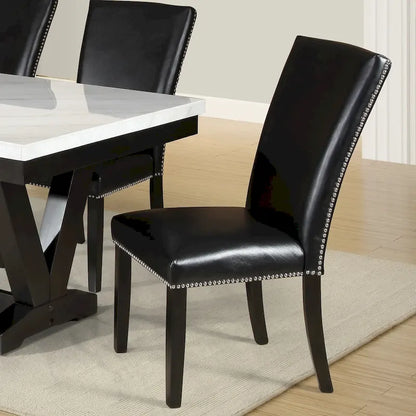 Steve Silver Fenton Black Dining Chair with Nailheads (Set of 2)