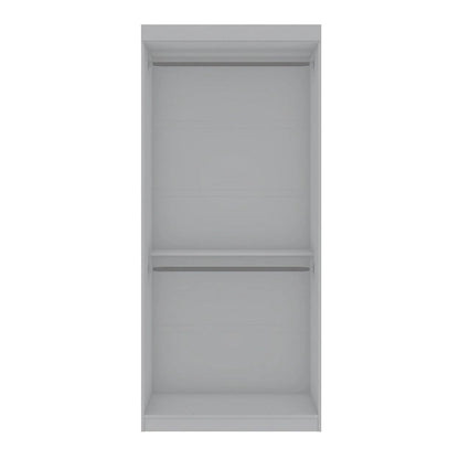 Manhattan Comfort Mulberry 35.9 Open Double Hanging Modern Wardrobe Closet with 2 Hanging Rods