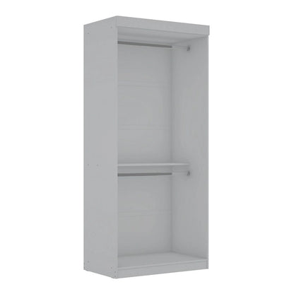 Manhattan Comfort Mulberry 35.9 Open Double Hanging Modern Wardrobe Closet with 2 Hanging Rods