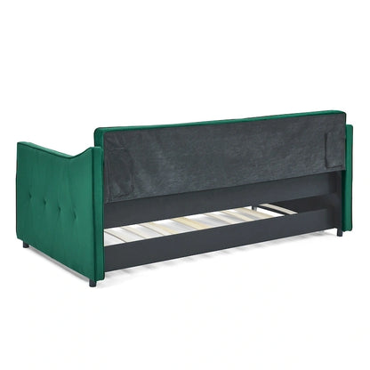 Twin Size Daybed with Twin Size Trundle Upholstered