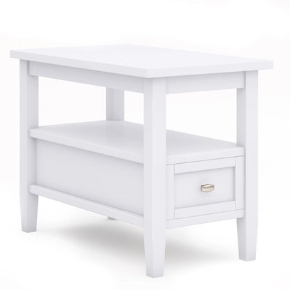 WYNDENHALL Norfolk SOLID WOOD 14 inch Wide Rectangle Transitional Narrow Side Table - 14 Inches wide