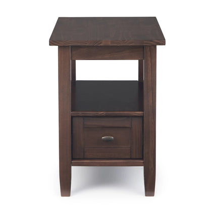 WYNDENHALL Norfolk SOLID WOOD 14 inch Wide Rectangle Transitional Narrow Side Table - 14 Inches wide