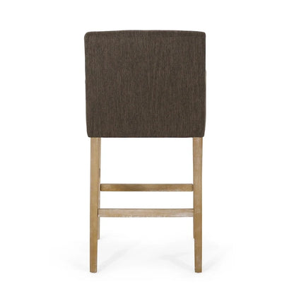 Armga Fabric and Rubberwood 30.5 inch Barstools (Set of 2) by Christopher Knight Home