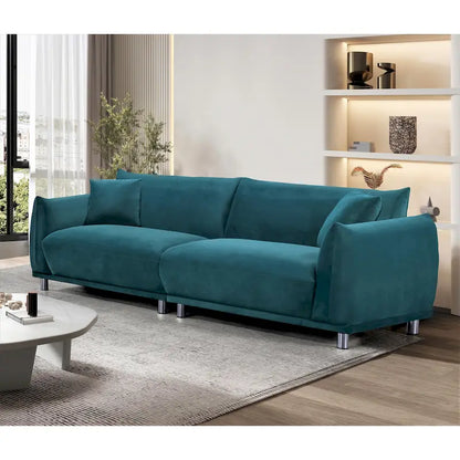 US Pride Furniture 88.2W Metal Legs Velvet Sofa