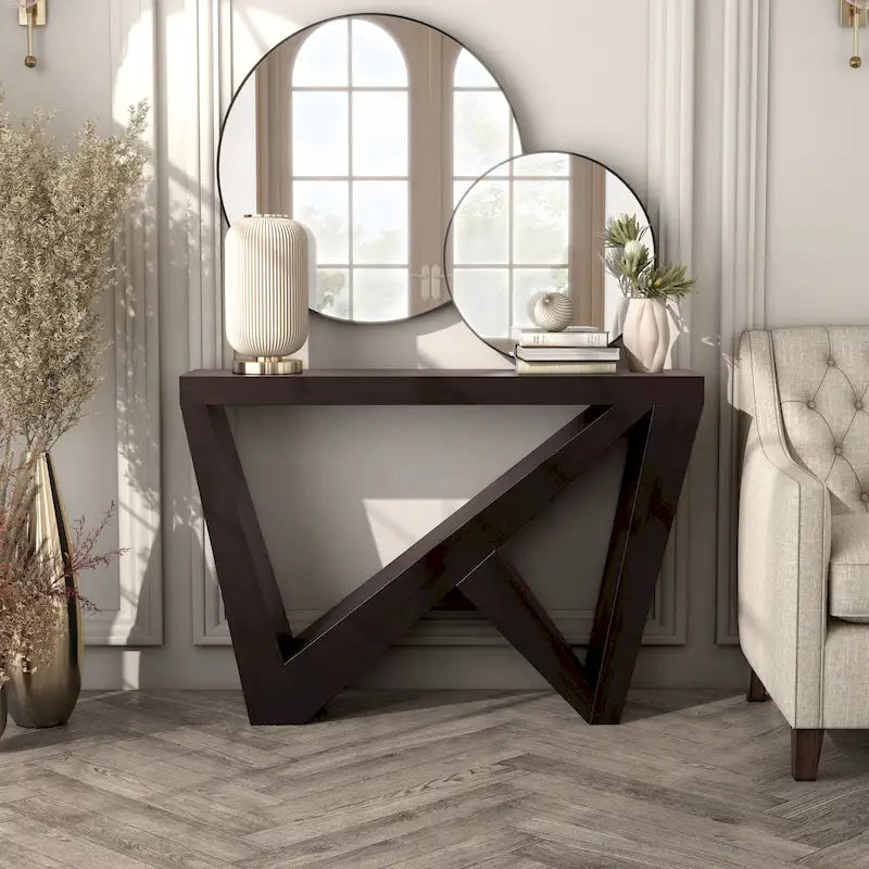 DH BASIC Modern Decorative Console Table with W-Shaped Legs by Denhour