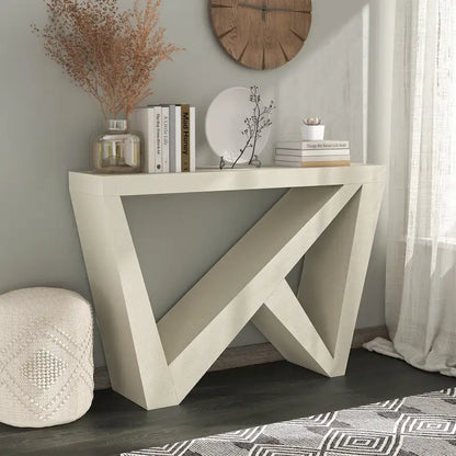DH BASIC Modern Decorative Console Table with W-Shaped Legs by Denhour