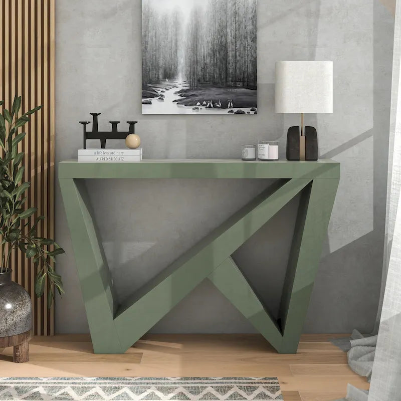 DH BASIC Modern Decorative Console Table with W-Shaped Legs by Denhour