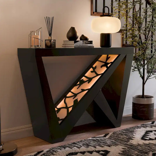 DH BASIC Modern Decorative Console Table with W-Shaped Legs by Denhour