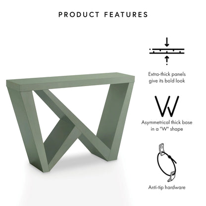 DH BASIC Modern Decorative Console Table with W-Shaped Legs by Denhour