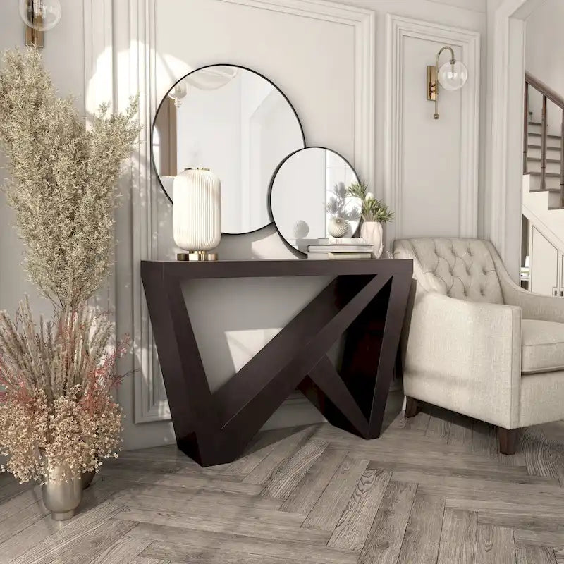 DH BASIC Modern Decorative Console Table with W-Shaped Legs by Denhour