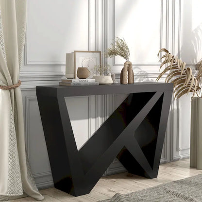 DH BASIC Modern Decorative Console Table with W-Shaped Legs by Denhour