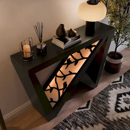DH BASIC Modern Decorative Console Table with W-Shaped Legs by Denhour