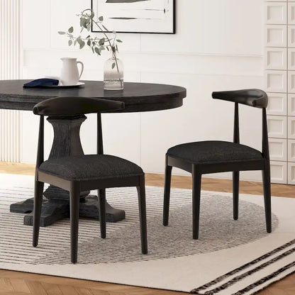 Cortina Fabric and Rubberwood Dining Chairs (Set of 2) by Christopher Knight Home