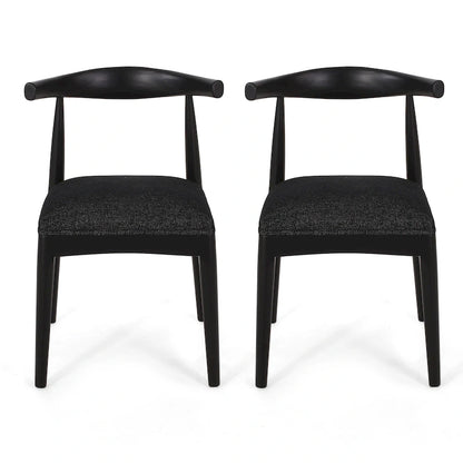 Cortina Fabric and Rubberwood Dining Chairs (Set of 2) by Christopher Knight Home