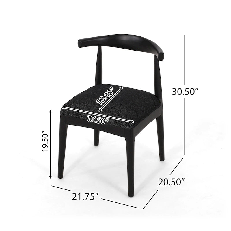 Cortina Fabric and Rubberwood Dining Chairs (Set of 2) by Christopher Knight Home