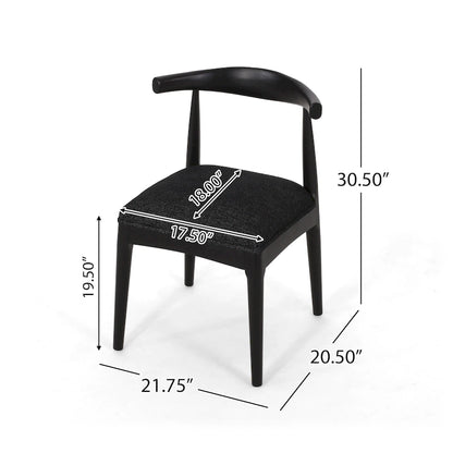 Cortina Fabric and Rubberwood Dining Chairs (Set of 2) by Christopher Knight Home