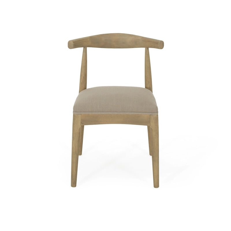 Cortina Fabric and Rubberwood Dining Chairs (Set of 2) by Christopher Knight Home