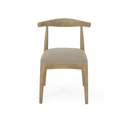 Cortina Fabric and Rubberwood Dining Chairs (Set of 2) by Christopher Knight Home