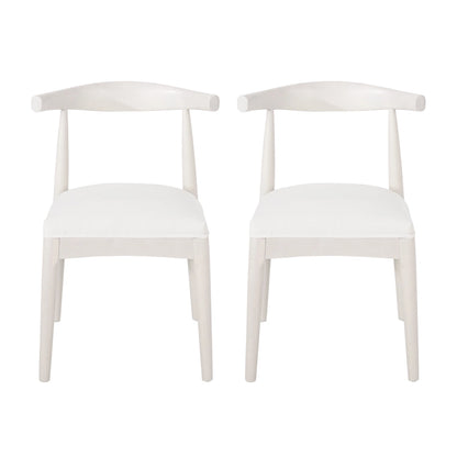 Cortina Fabric and Rubberwood Dining Chairs (Set of 2) by Christopher Knight Home