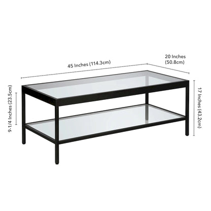Alexis Metal and Glass Coffee Table