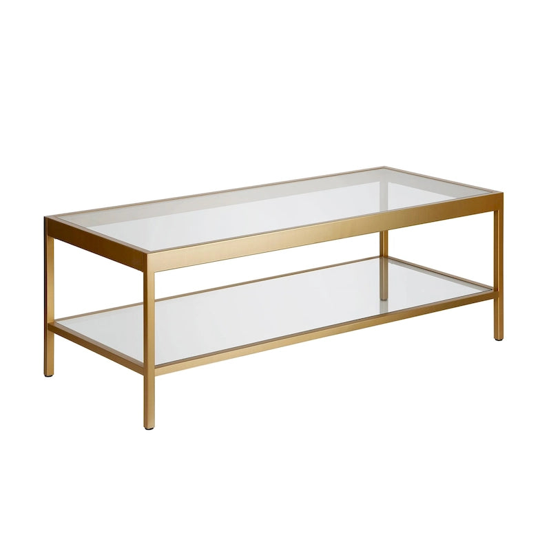 Alexis Metal and Glass Coffee Table
