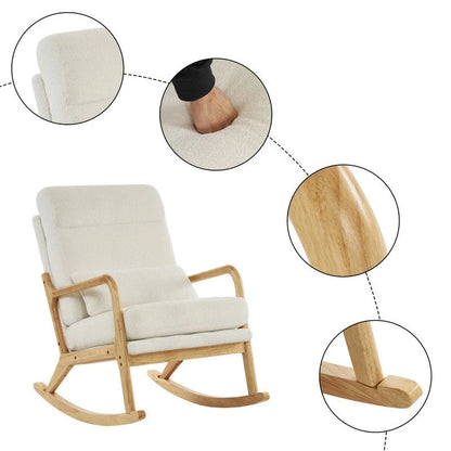 39.37 W High-Back Dual-Use Upholstered Rocking Chair/Accent Chair