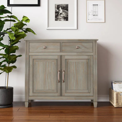 WYNDENHALL Hampshire 40 Wide Solid Wood Traditional Entryway Storage Cabinet - 40w x 15d x 36 h