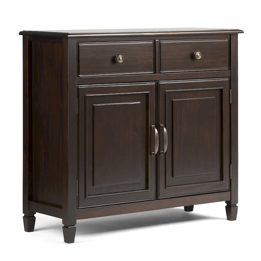 WYNDENHALL Hampshire 40 Wide Solid Wood Traditional Entryway Storage Cabinet - 40w x 15d x 36 h