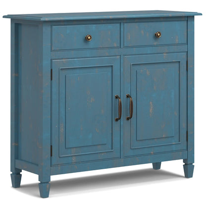 WYNDENHALL Hampshire 40 Wide Solid Wood Traditional Entryway Storage Cabinet - 40w x 15d x 36 h