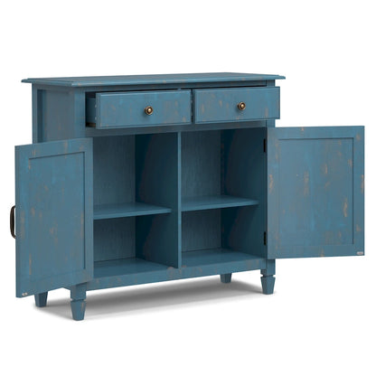 WYNDENHALL Hampshire 40 Wide Solid Wood Traditional Entryway Storage Cabinet - 40w x 15d x 36 h