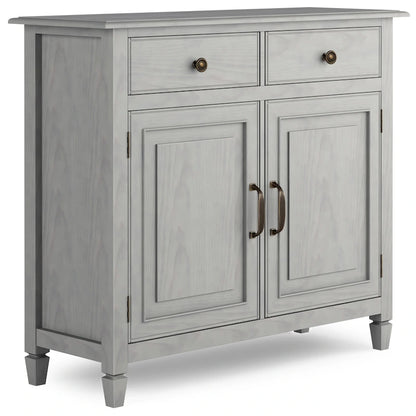 WYNDENHALL Hampshire 40 Wide Solid Wood Traditional Entryway Storage Cabinet - 40w x 15d x 36 h