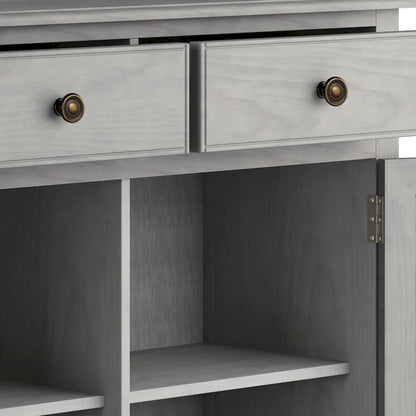 WYNDENHALL Hampshire 40 Wide Solid Wood Traditional Entryway Storage Cabinet - 40w x 15d x 36 h
