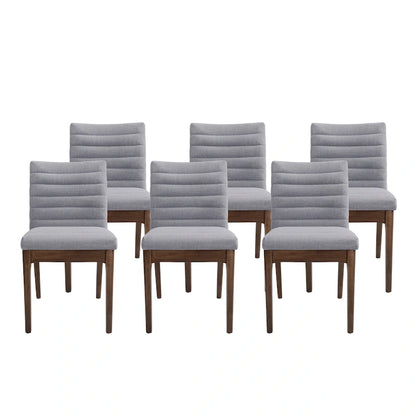 Lancer Channel Stitch Upholstered Dining Chairs (Set of 6) by Christopher Knight Home