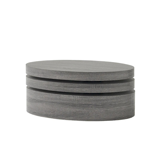 Carson Oval Mod Rotating Wood Coffee Table by Christopher Knight Home