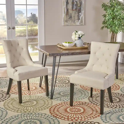 Christopher Knight Home Cheney Contemporary Tufted Dining Chairs (Set of 2) - 21.50 L x 25.00 W x 36.00 H