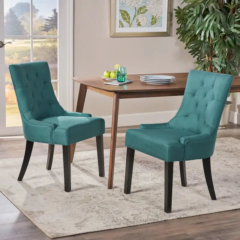 Christopher Knight Home Cheney Contemporary Tufted Dining Chairs (Set of 2) - 21.50 L x 25.00 W x 36.00 H