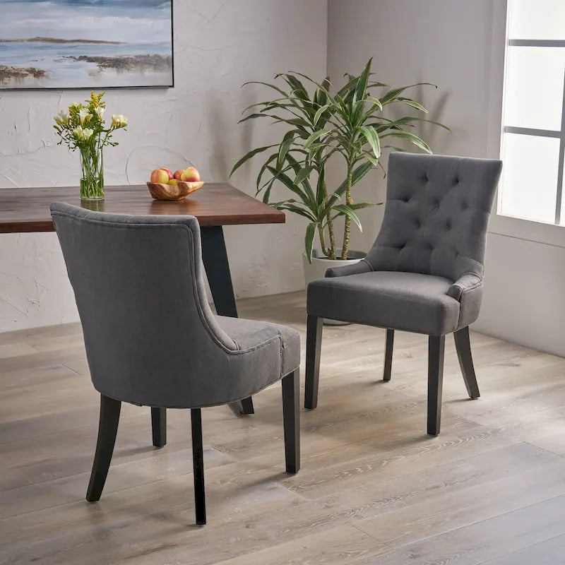 Christopher Knight Home Cheney Contemporary Tufted Dining Chairs (Set of 2) - 21.50 L x 25.00 W x 36.00 H
